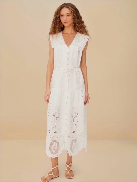 FARM Rio Dresses & Skirts - NWT Farm Rio Off-White Sleeveless Maxi Dress, sz S